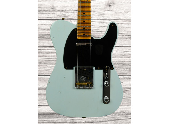 fender custom shop  Guitarra elétrica/Guitarras formato T Fender  Custom Shop Time Machine Collection 54 Tele Journeyman Relic Faded Sonic Blue