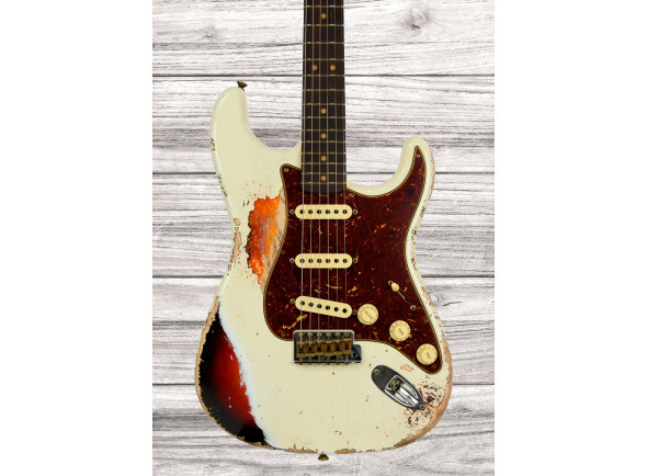 Fender Custom Shop Guitarra elétrica/guitarras formato ST Fender Custom Shop Time Machine Collection 63 Strat Super Heavy Relic Chocolate 3-Color-Sunburst Fender Custom Shop Guitarra elétrica/guitarras formato ST Fender Custom Shop Time Machine Collection 63 Strat Super Heavy Relic Chocolate 3-Color-Sunburst