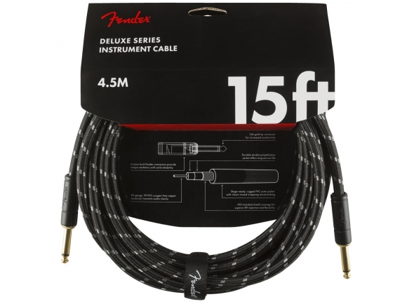 [[5]] [[4]] Câble d'instrument Fender Deluxe Series Jack 4,5 m 