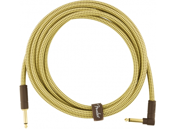 [[5]] [[4]] Cabo de instrumento/Câble d'instrument Fender Deluxe tweed naturel en biais Jack 4,5 m 