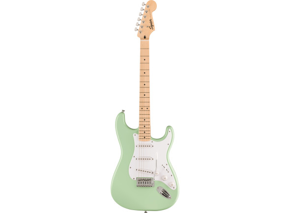  Guitarra elétrica/Guitarras formato ST Fender  FSR Squier Sonic Maple Fingerboard White Pickguard Surf Green