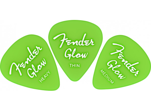 palhetas de guitarra Palhetas para guitarra Fender Glow In The Dark Set de 12 palhetas de guitarra Palhetas para guitarra Fender Glow In The Dark Set de 12