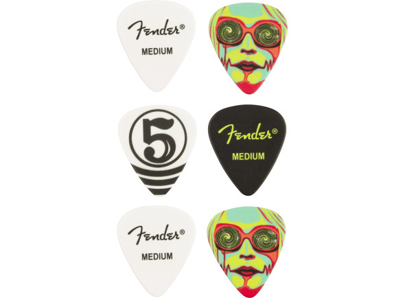 Pack Fender Palhetas para guitarra Fender John 5 351 Celluloid Picks (6 pack)