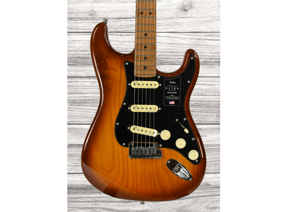 Guitarras Fender American Performer  Guitarra elétrica/Guitarras formato ST Fender  Limited Edition American Ultra Roasted Maple Fingerboard Honey Burst