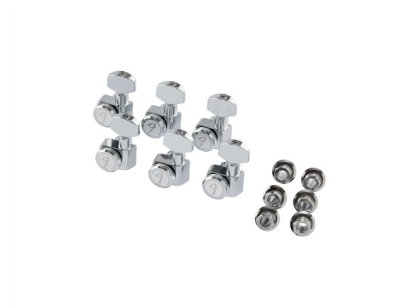 afinadores fender Afinadores de guitarra com trava para canhotos/Sistemas mecânicos 6L para guitarra elétrica Fender Locking Tuner CH Lefthand afinadores fender Afinadores de guitarra com trava para canhotos/Sistemas mecânicos 6L para guitarra elétrica Fender Locking Tuner CH Lefthand