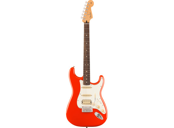 fender player  Guitarra elétrica/Guitarras formato ST Fender  Player II Stratocaster HSS Rosewood Fingerboard Coral Red