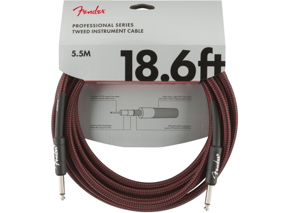 Cabo para Instrumento Fender Professional Series Red Tweed 5.5M
