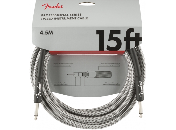 Cabo para Instrumento Fender Professional Series White Tweed 4.5M