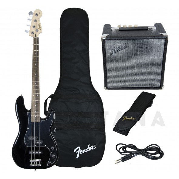 Guitarras Fender Squier Affinity Baixo elétrico de 4 cordas/Pack's de Baixo Elétrico Fender Squier Affinity Precision PJ Bass Pack Black Guitarras Fender Squier Affinity Baixo elétrico de 4 cordas/Pack's de Baixo Elétrico Fender Squier Affinity Precision PJ Bass Pack Black