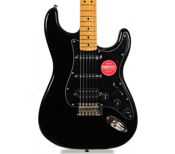 Guitarra Elétrica/guitarras formato ST Fender SQ CV 70s Strat HSS MN BLK 