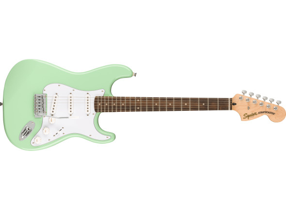 Guitarras formato ST Fender  Squier FSR Affinity Laurel Fingerboard White Pickguard Surf Green