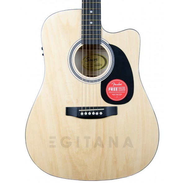 Guitarra Dreadnought/Guitarra acustica Fender Squier SA-105CE Natural