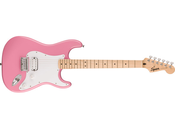 Guitarras Eletricas Fender Squire Sonic Guitarras formato ST Fender  Squier Sonic HT H Maple Fingerboard White Pickguard Flash Pink
