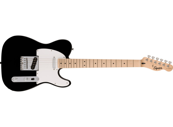 Guitarras Eletricas Fender Squire Sonic Guitarras formato T Fender Squier Sonic Maple Fingerboard White Pickguard Black
