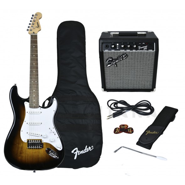 Pack de guitarra/Packs de guitarra  Fender Squier Strat Pack SS Brown Sunburst 