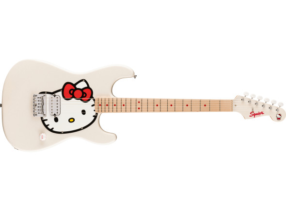  Guitarra elétrica/Guitarras formato ST Fender  x Hello Kitty White Stratocaster Edição Limitada