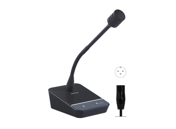 Microfone dinâmico unidirecional de mesa/Microfone para conferência Fonestar  MICSET-D32XLR