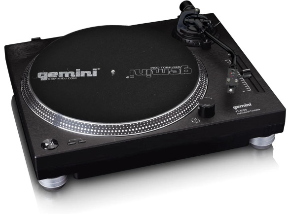 Gira-Discos Profissional para DJ/platines DJ professionnelles Platine vinyle Gemini 33/45/78 tr/min Noire TT-5000