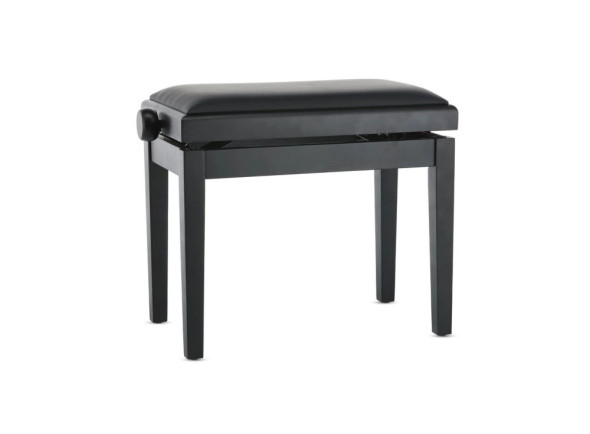 Banco para piano/Bancos para piano GEWA 130001 Banco de Piano Deluxe Vinil Preto Mate