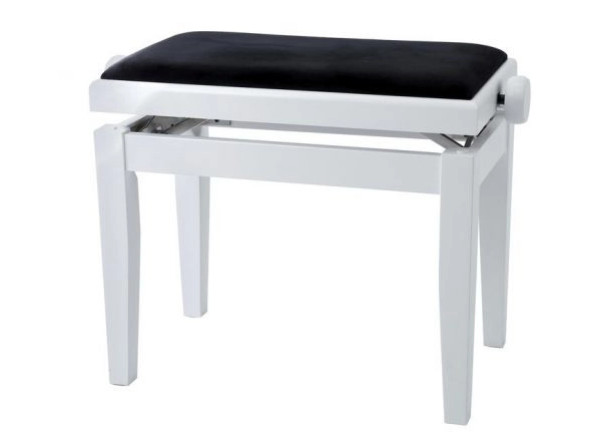 Banco para piano/Bancos para piano GEWA 130020 Banco Deluxe Branco Mate