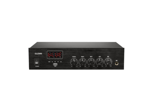 Amplificador/Amplificadores Glemm   Glemm Amplificador Linha Km PAA130  100V 130W FM/USB/MP3/BT