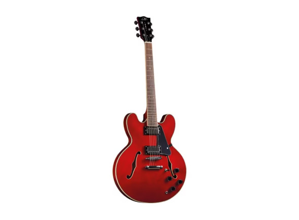 Guitarra elétrica hollowbody/Guitarras con forma de cuerpo hueco Guitarra eléctrica Eko Fusion Red