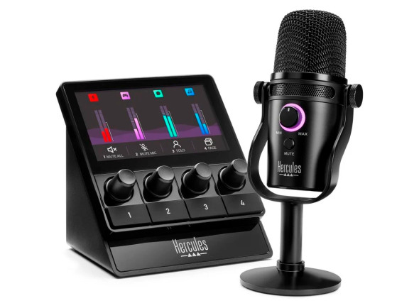 hercules dj Interface Áudio USB/Interface Áudio USB Hercules DJ Stream Starter Kit Microfone e Controlador para Streaming