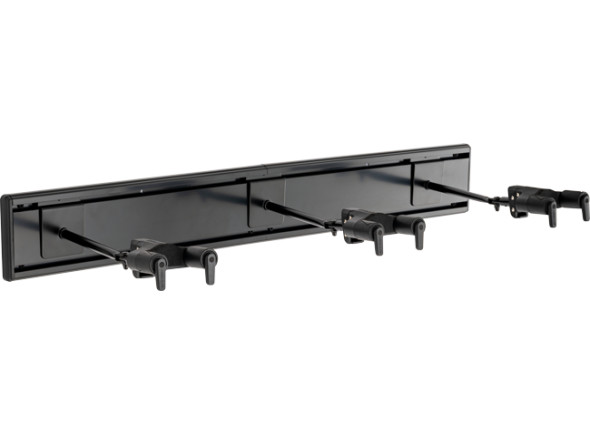  Suporte de guitarra e baixo/Suportes de parede para guitarra Hercules Stands GSP403SB 3-Guitar Wall Rack
