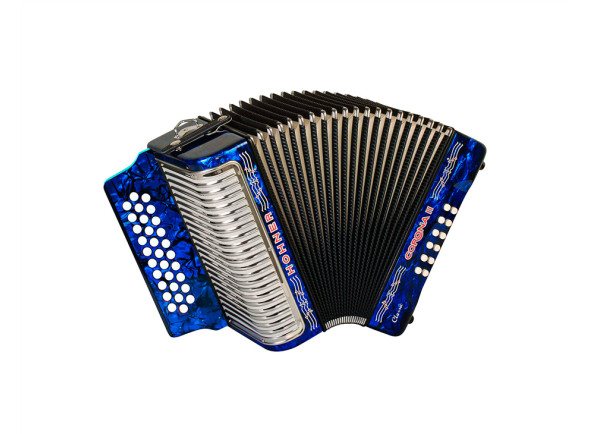 Concertina Hohner  Corona II Classic GCF azul com saco