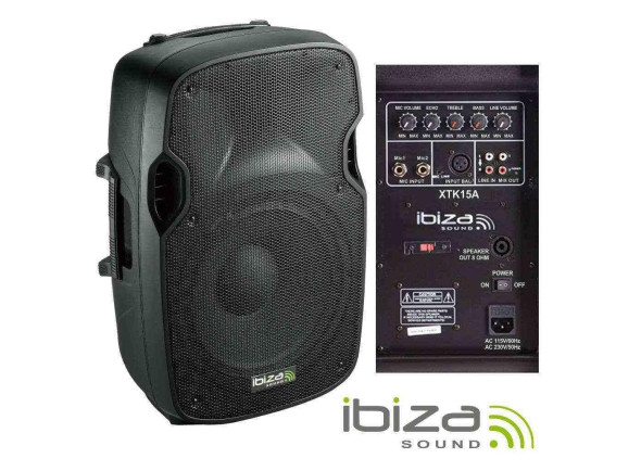 Colunas Amplificadas Ibiza XTK15A Coluna Bi-Amplificada 15 - 600w