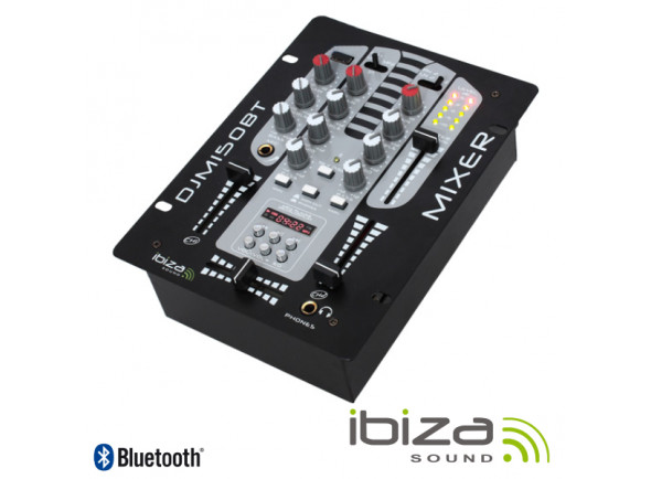 B-stock Mesa de Mistura Analógica Ibiza  Mesa de Mistura 5 Canais MP3 USB/BT DJM150USB-BT B-Stock