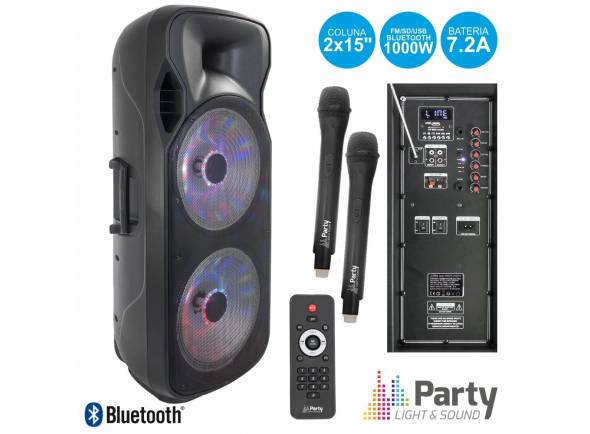 Colunas Amplificadas Ibiza PARTY-215LED
Coluna Amplificada 2x15" c/ 1000W potência
Leitor Multimédia USB / SD / FM e Bluetooth
2 Microfone de mão UHF s/ fios, c/ comando IR
Colunas Amplificadas Ibiza PARTY-215LED
Coluna Amplificada 2x15" c/ 1000W potência
Leitor Multimédia USB / SD / FM e Bluetooth
2 Microfone de mão UHF s/ fios, c/ comando IR
