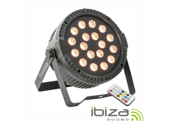 Ibiza Projectores Projector LED PAR Ibiza  Projector c/ 18 Leds 1W RGB DMX