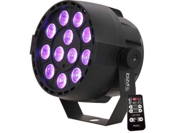 Projector LED PAR/Projector LED PAR Ibiza Projector Par c/ 12 LEDS RGB 3W ABS COMANDO MIC DMX PAR-MINI-RGB3