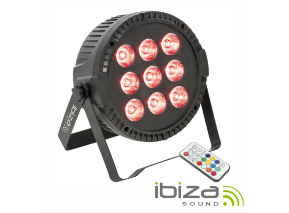 Ibiza Projectores Projector LED PAR Ibiza  Projector Par c/ 9 Leds 6W RGBW DMX