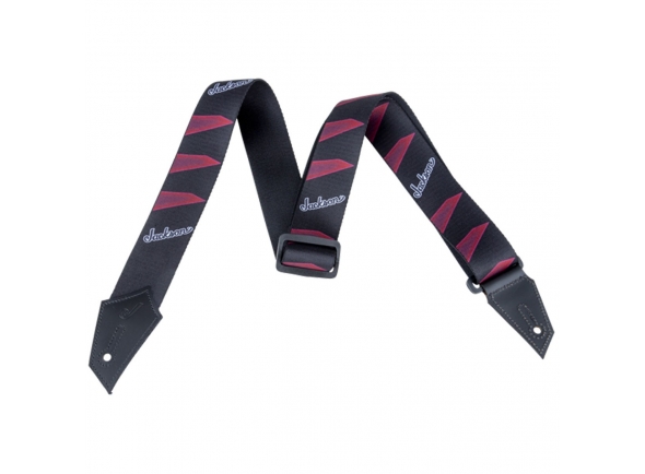Guitarras Jackson>> cinturón de nailon Jackson Headstock Pattern - Black/Red Guitarras Jackson>> cinturón de nailon Jackson Headstock Pattern - Black/Red