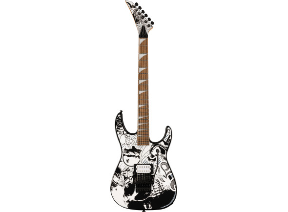 Guitarras Jackson Guitarra elétrica/guitarras formato ST Jackson X Series DK1 Skull Kaos Guitarras Jackson Guitarra elétrica/guitarras formato ST Jackson X Series DK1 Skull Kaos