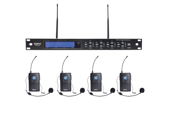 Sistema sem fio com microfone de cabeça Karma  Microfone Cabeça s/ Fios (4 unid) + Receptor UHF