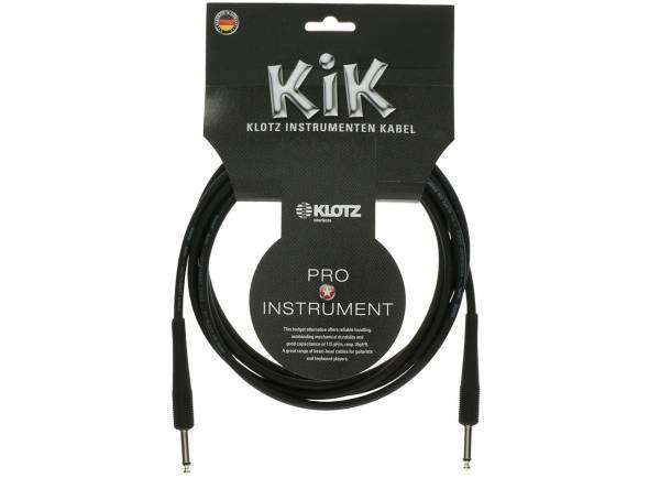 Cabo para Instrumentos/Cabo para Instrumento Klotz Kik 3.0 - Blk 3 metros