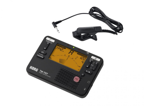 afinador Afinador/Afinador de Guitarra Korg TM-70C BK afinador Afinador/Afinador de Guitarra Korg TM-70C BK