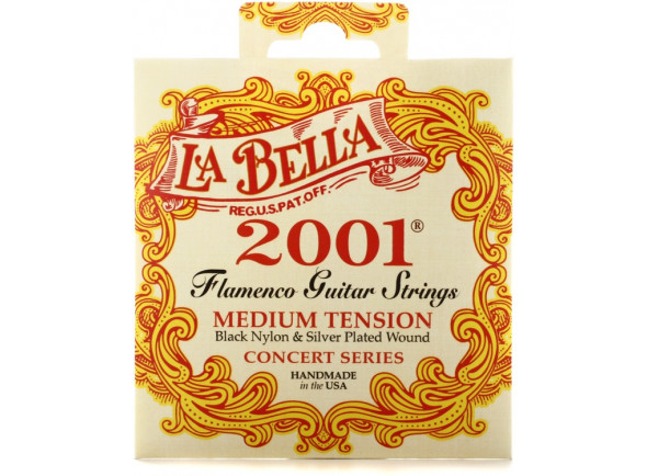 Cordas para guitarra clássica La Bella  Cordas para Guit.Clás. 2001 Flamenco Medium Satz