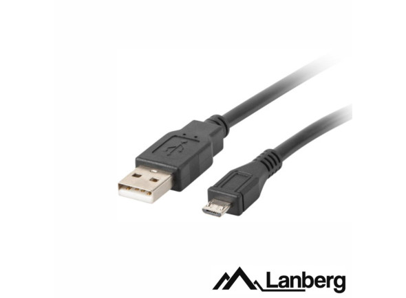 Diversos Lanberg   Cabo USB-A 2.0 Macho / Micro USB Macho 1M
