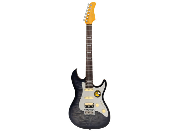  Guitarra elétrica/Guitarras formato ST Larry Carlton S7 FM Trans Black New Gen