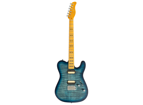  Guitarra elétrica/Guitarras formato T Larry Carlton T7 FM Transparent Blue New Gen