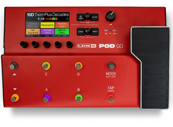 pedales de guitarra electrica Line6  Pod GO Red Limited