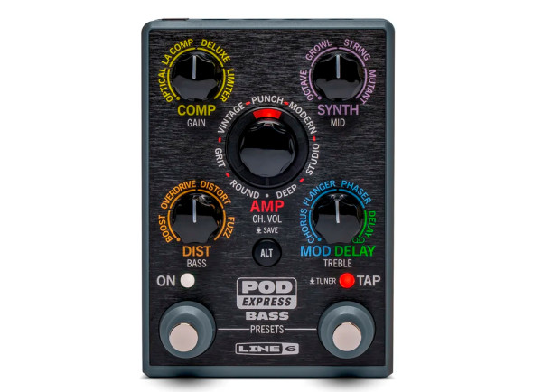 Pedal de Efeito/Pedales de efectos para bajo Line6  Pod Express Bass