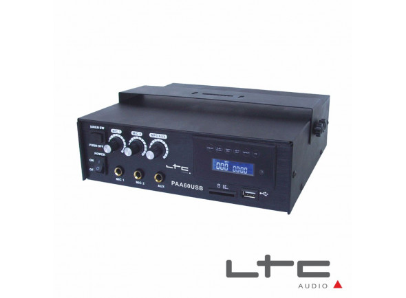 B-stock amplificadores LTC Audio Amplificador 3 Canais Pa 70v 12/220v 60W USB/SD B-Stock