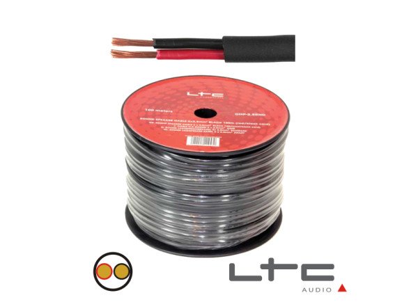 Cabo de coluna/Câbles de colonne LTC Audio Cabo Coluna 2x2.50mm Preto Redondo 