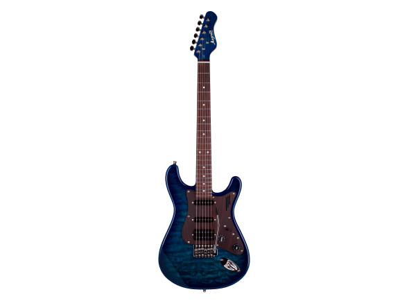  Guitarra elétrica/guitares au format ST Magneto U-One Sonnet See Thru Blue Quilt moderne avec Gig Bag 