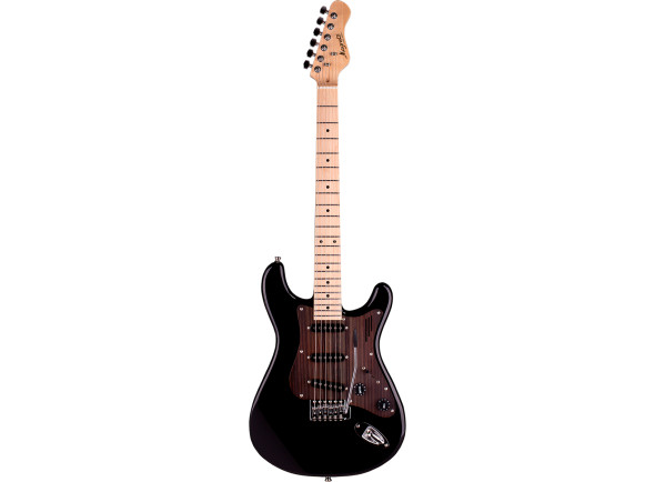  Guitarra elétrica/guitares au format ST Magneto U-One Sonnet Standard Black Maple FB avec Gig Bag